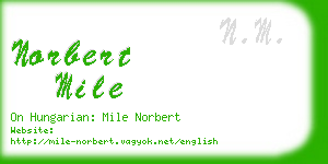 norbert mile business card